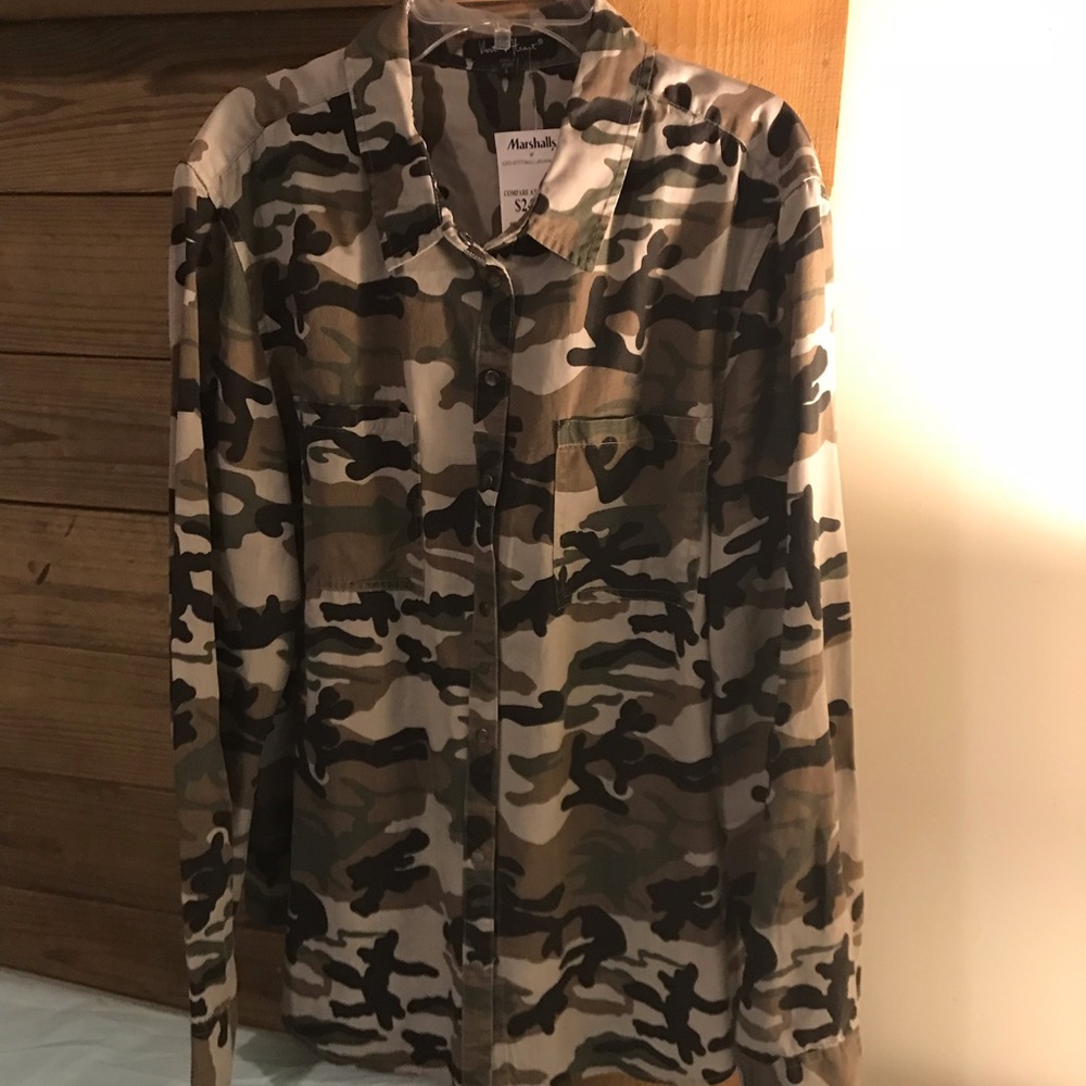 Camo Button Down Shirt